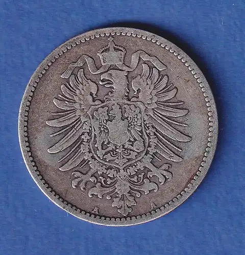 Deutsches Kaiserreich Silber-Kursmünze 1 Mark 1882 A ss