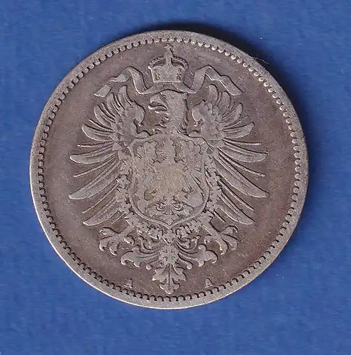 Deutsches Kaiserreich Silber-Kursmünze 1 Mark 1878 A