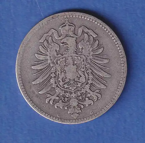 Deutsches Kaiserreich Silber-Kursmünze 1 Mark 1878 G