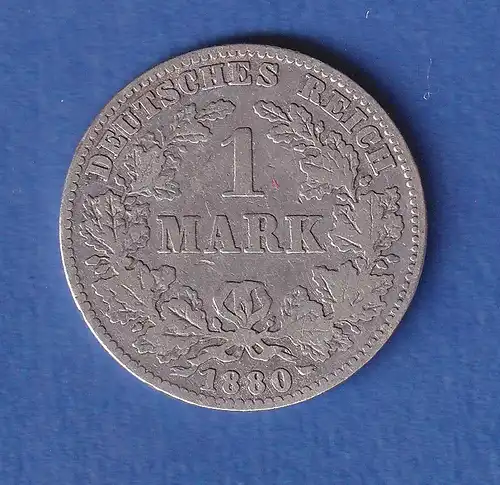 Deutsches Kaiserreich Silber-Kursmünze 1 Mark 1880 J