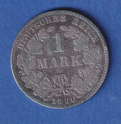 Deutsches Kaiserreich Silber-Kursmünze 1 Mark 1880 E