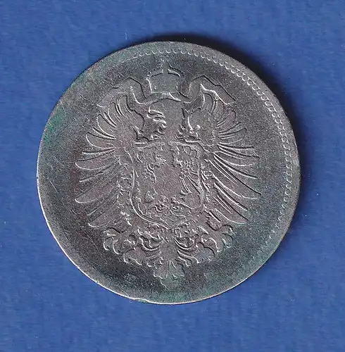 Deutsches Kaiserreich Silber-Kursmünze 1 Mark 1880 E