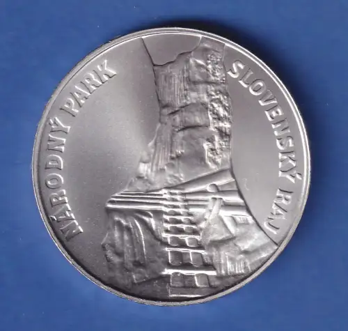 Slowakei 1994 Silbermünze 500 Kronen Nationalpark Slovenský Raj stg