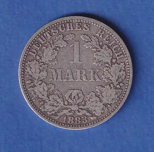 Deutsches Kaiserreich Silber-Kursmünze 1 Mark 1883 A ss