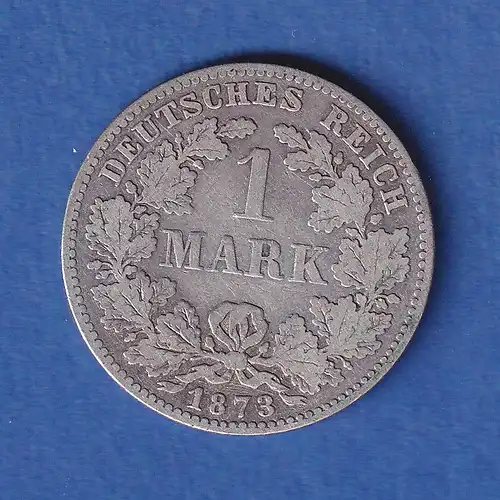 Deutsches Kaiserreich Silber-Kursmünze 1 Mark 1873 F 