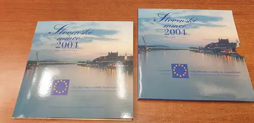 Slowakei EU-Beitritt  Slovenske Mince Vstup Europskej unie Coin Set 2004