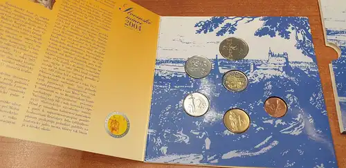 Slowakei EU-Beitritt  Slovenske Mince Vstup Europskej unie Coin Set 2004