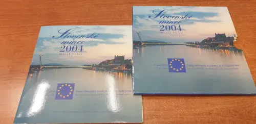 Slowakei EU-Beitritt  - Slovenske Mince Vstup Europskej unie Coin Set 2004
