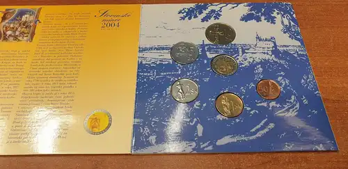 Slowakei EU-Beitritt  - Slovenske Mince Vstup Europskej unie Coin Set 2004