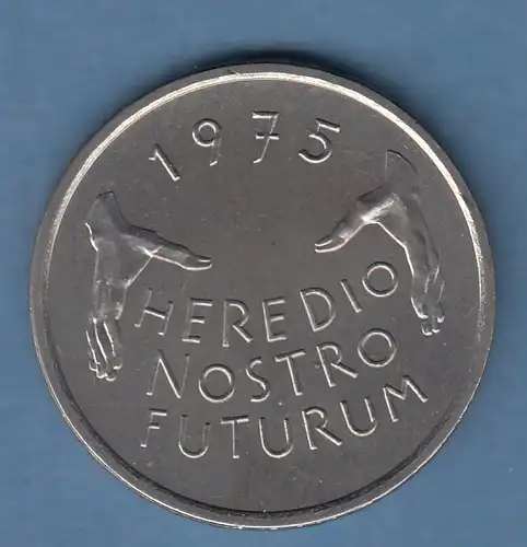 Schweiz 5-Franken Gedenkmünze 1975 HEREDIO NOSTRO FUTURUM