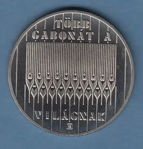 Ungarn 1983 Gedenkmünze 100 Forint FAO  Getreideähren PP