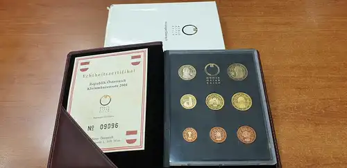 Österreich Euro-Kursmünzensatz 2004 PP / proof kpl. OVP