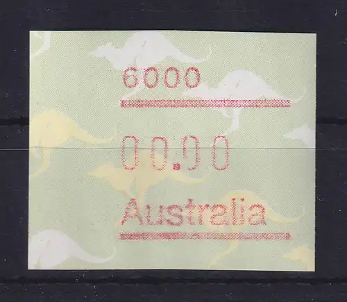 Australien Frama-ATM Ausgabe Känguruh  Code 6000 Perth 0000-Druck **
