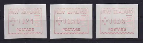 Neuseeland Frama-ATM 1. Ausgabe 1984 Mi.-Nr. 1 Tastensatz 3 Werte 24-30-35 **