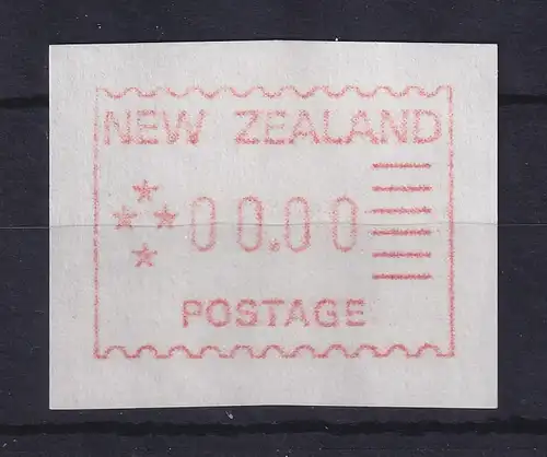 Neuseeland Frama-ATM 1. Ausg. 1984 Mi.-Nr. 1 Wert 00,00 - Druck postfrisch **