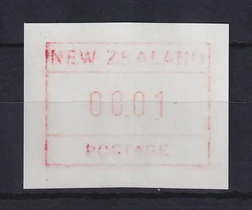 Neuseeland Frama-ATM 2. Ausg. 1986  Gummidruck 00.01  **