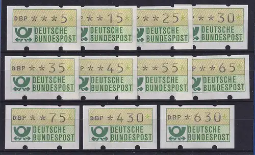 Deutschland ATM Mi.-Nr. 1.1hu Lot 11 Werte von 5 bis 630 Pfg **