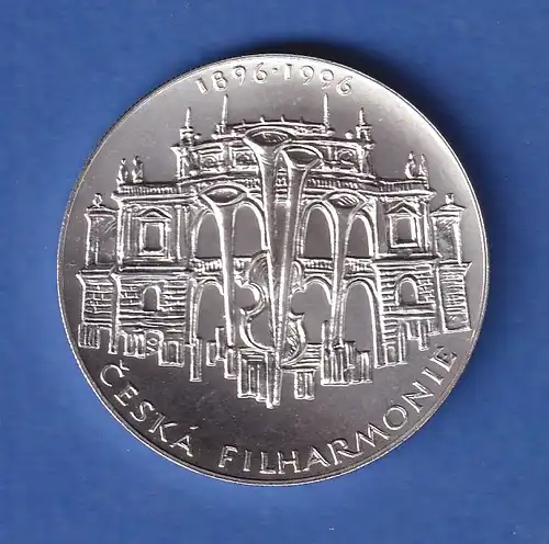 Tschechien 1995 Silbermünze 200 Kronen 100 Jahre Tschechische Philharmonie stg