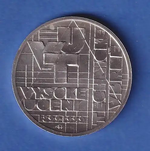 Tschechien 1999 Silbermünze 200 Kronen 100 Jahre Technische Universität Brünn st