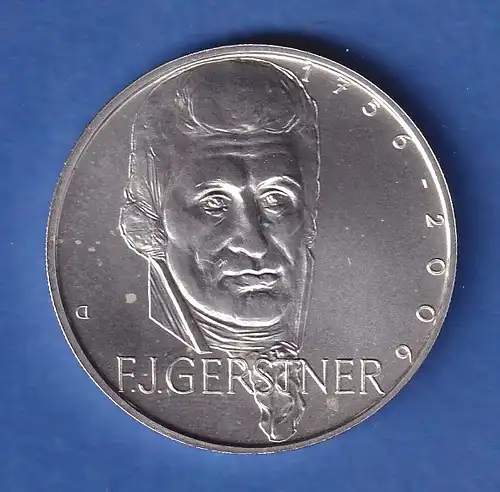 Tschechien 2006 Silbermünze 200 Kr. 250. Geburtstag von F. J. von Gerstner stg