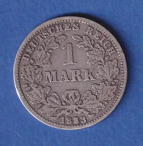 Deutsches Kaiserreich Silber-Kursmünze 1 Mark 1883 G 