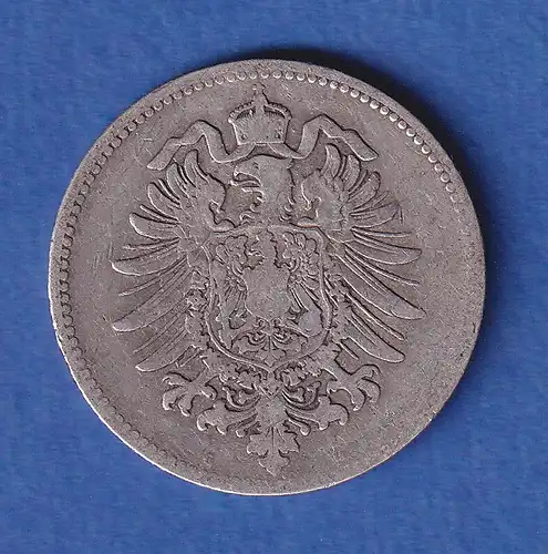 Deutsches Kaiserreich Silber-Kursmünze 1 Mark 1883 G 