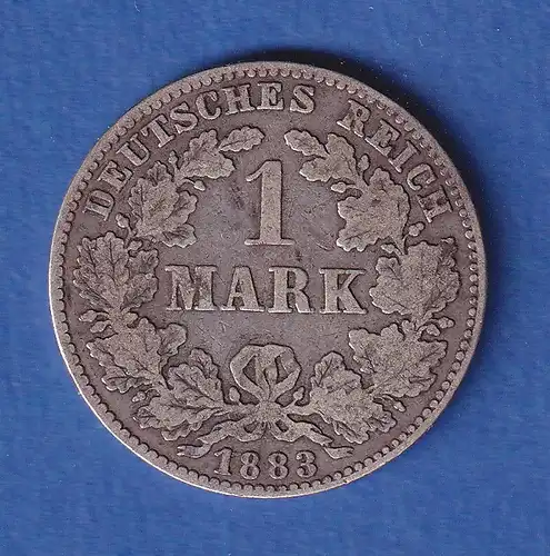 Deutsches Kaiserreich Silber-Kursmünze 1 Mark 1883 J