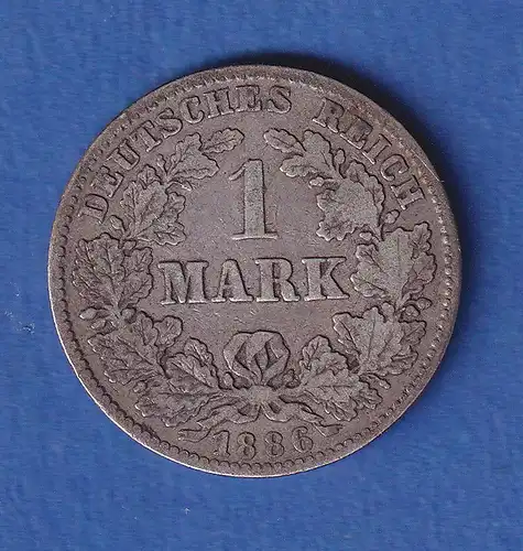 Deutsches Kaiserreich Silber-Kursmünze 1 Mark 1886 J