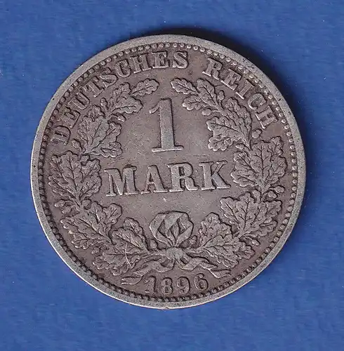 Deutsches Kaiserreich Silber-Kursmünze 1 Mark 1896 G
