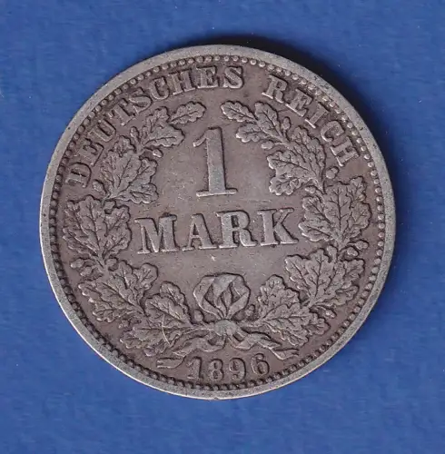 Deutsches Kaiserreich Silber-Kursmünze 1 Mark 1896 G