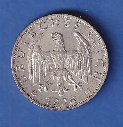 Deutsches Reich Silber-Kursmünze 2 Reichsmark 1926 E