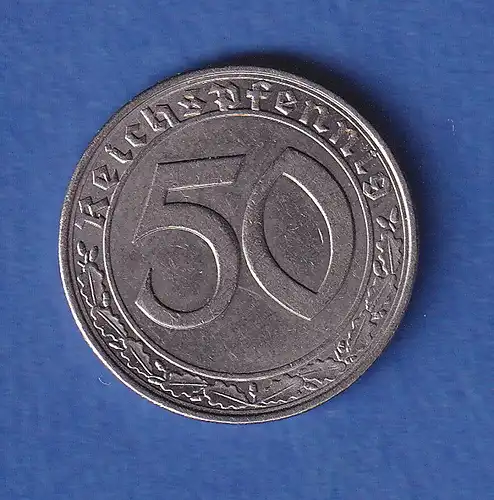 Deutsches Reich Kursmünze 50 Reichspfennig 1938 E
