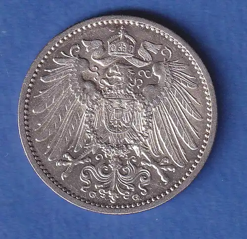 Deutsches Kaiserreich Silber-Kursmünze 1 Mark 1909 G stg