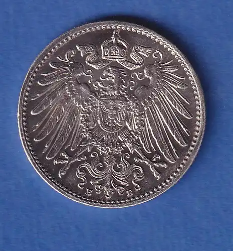 Deutsches Kaiserreich Silber-Kursmünze 1 Mark 1910 E stg