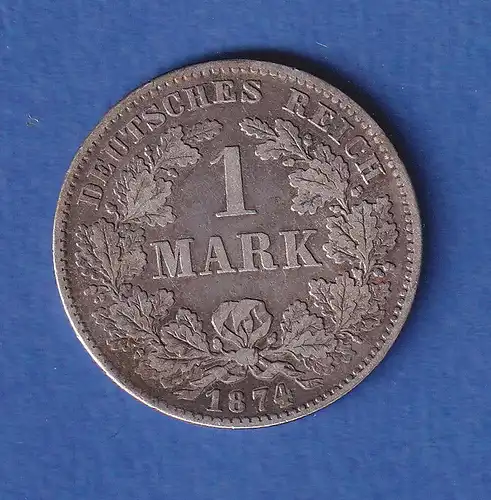 Deutsches Kaiserreich Silber-Kursmünze 1 Mark 1874 E ss-vz