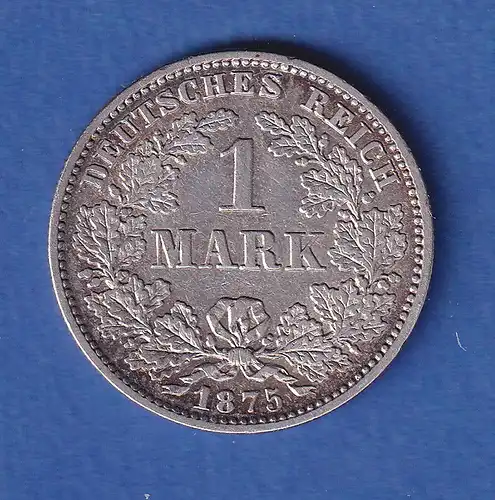 Deutsches Kaiserreich Silber-Kursmünze 1 Mark 1875 E