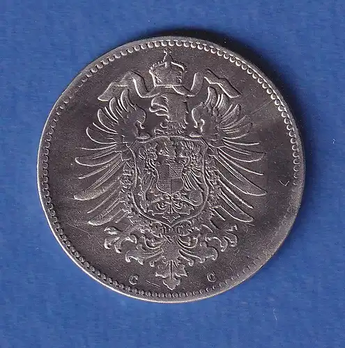 Deutsches Kaiserreich Silber-Kursmünze 1 Mark 1876 C