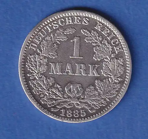 Deutsches Kaiserreich Silber-Kursmünze 1 Mark 1885 G