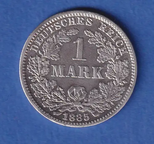 Deutsches Kaiserreich Silber-Kursmünze 1 Mark 1885 G