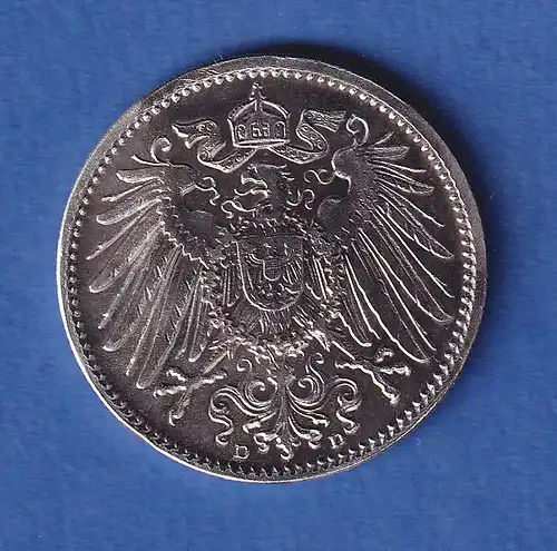 Deutsches Kaiserreich Silber-Kursmünze 1 Mark 1892 D