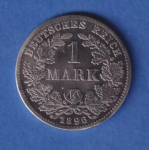 Deutsches Kaiserreich Silber-Kursmünze 1 Mark 1896 D
