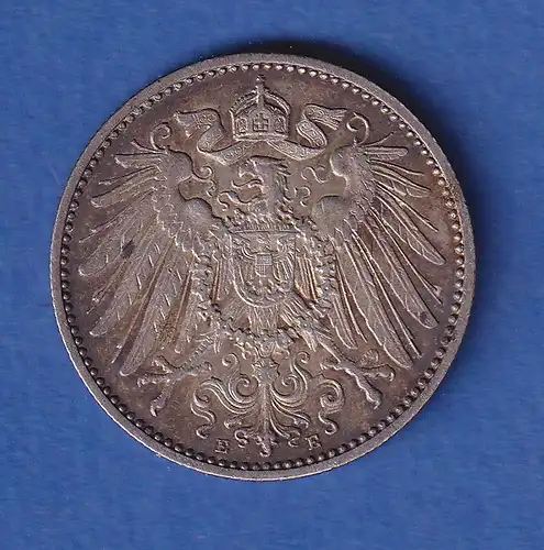 Deutsches Kaiserreich Silber-Kursmünze 1 Mark 1896 E