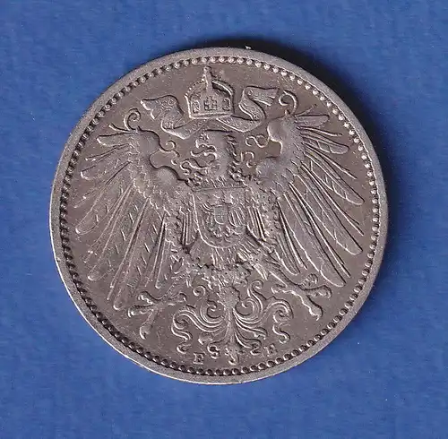 Deutsches Kaiserreich Silber-Kursmünze 1 Mark 1902 D