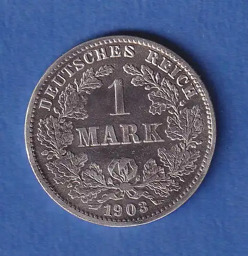 Deutsches Kaiserreich Silber-Kursmünze 1 Mark 1903 J