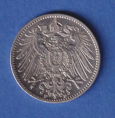 Deutsches Kaiserreich Silber-Kursmünze 1 Mark 1906 F