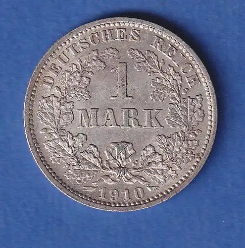 Deutsches Kaiserreich Silber-Kursmünze 1 Mark 1910 D