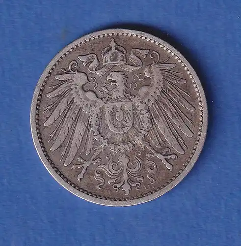 Deutsches Kaiserreich Silber-Kursmünze 1 Mark 1899 D mit Prägefehler ANSEHEN !