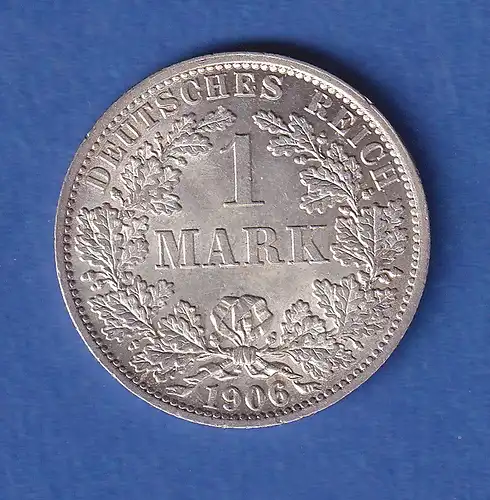 Deutsches Kaiserreich Silber-Kursmünze 1 Mark 1906 A stg