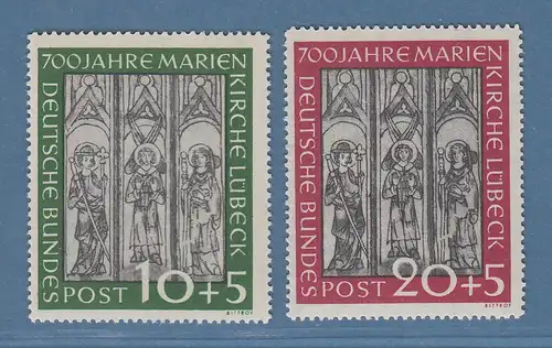 Bundesrepublik 1951 700 Jahre Marienkirche Lübeck Mi.-Nr. 139 und 140 postfr. **