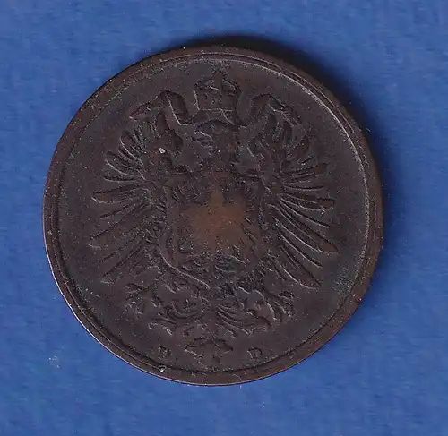 Deutsches Reich Kursmünze 2 Pfennig 1874 D ss